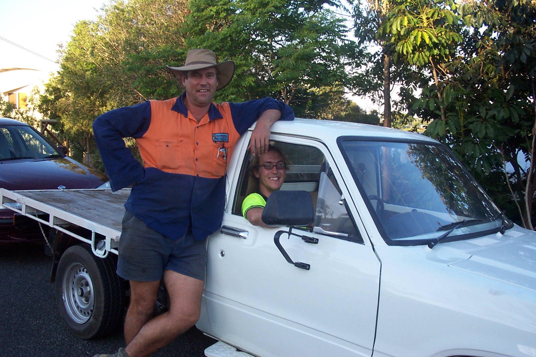 Ehren - our hero in a white ute