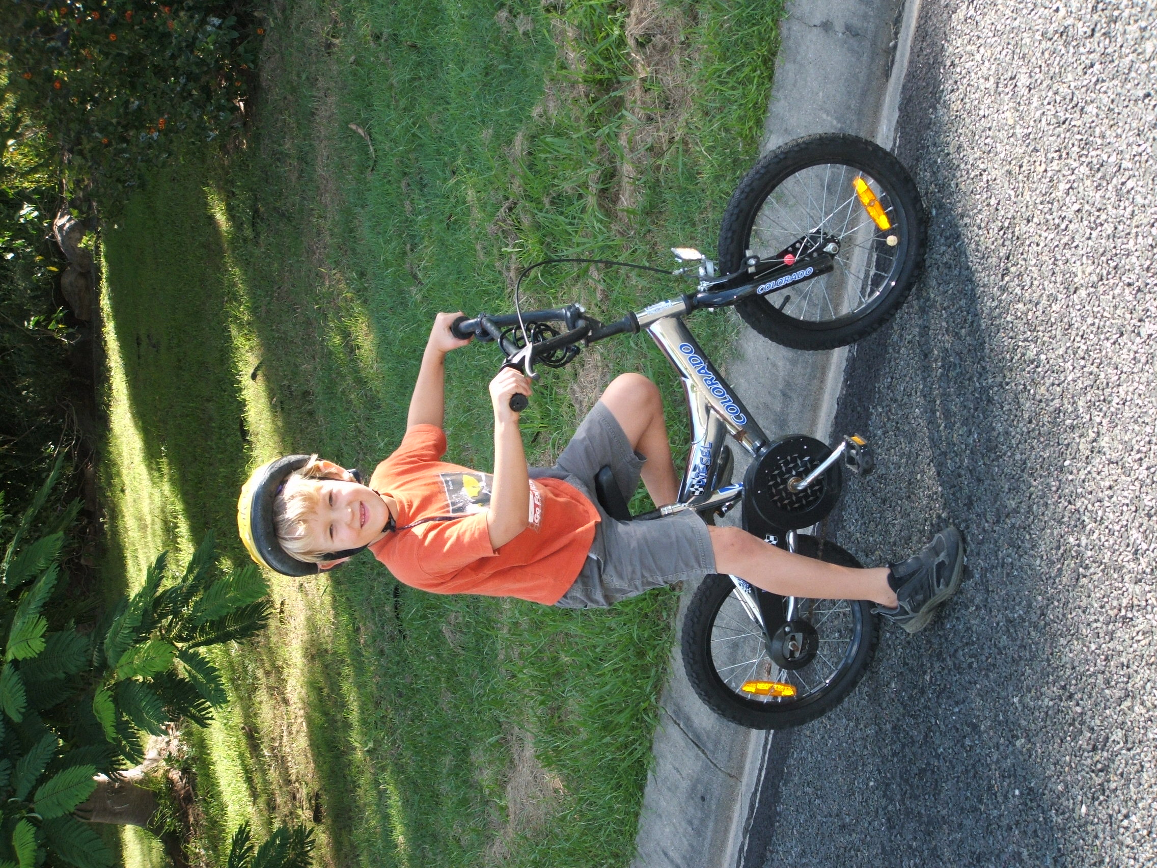 Cal on his bike