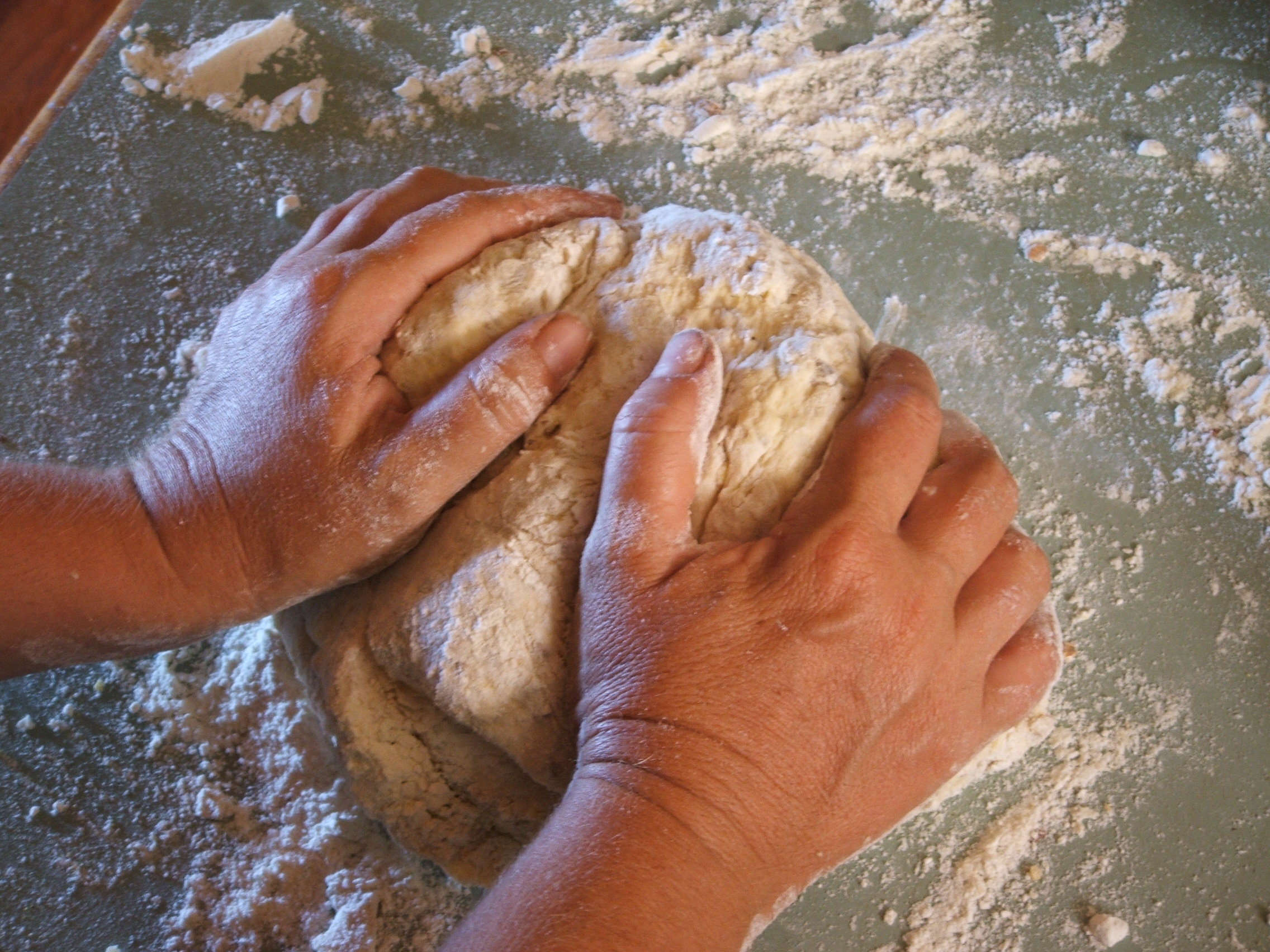 Baking bread from bartered flour