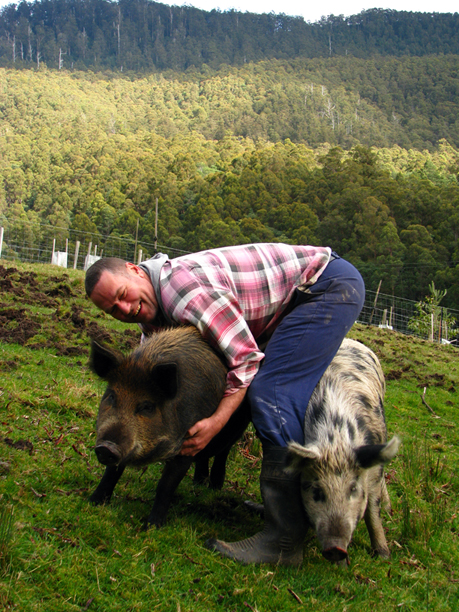 Trev with Pinky & Brownie